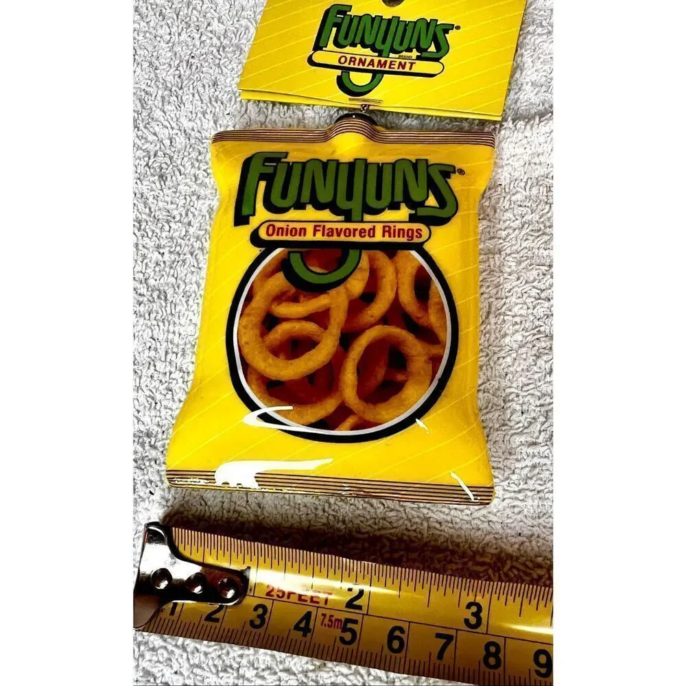 Funyuns Onion Flavored Rings Bag Faux Food Christmas Decoupage Ornament NWT